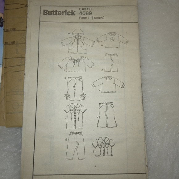 Butterick B4089 AGD 18" doll clothes jacket Capri pants tops shirt dress - Picture 4 of 5
